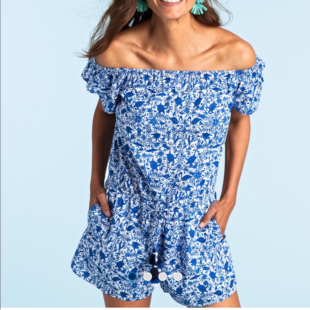Vineyard Vines Bahamas Otomi Print Romper
